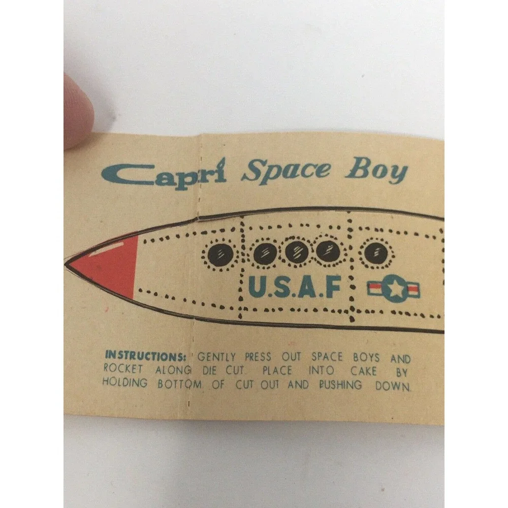 Vintage Capri Birthday Candles 9 Twist Candles And Paper Capri Space Boy